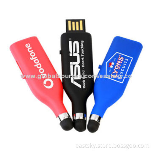 Promotional Stylus Touch Pen USB Flash Drive, 64MB to 32GB Capacity, OEM Orders are WelcomeNew